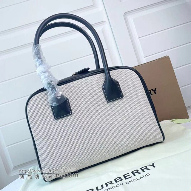 Burberry專櫃新款女包 巴寶莉新款女士帆布手提包 Cube立方包  db1159
